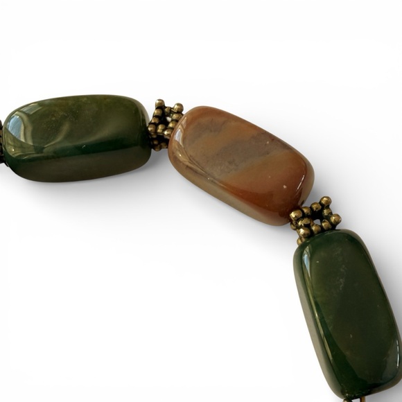 Handcrafted Natural Semi‑Precious Stone Bracelet - Multicolored Stretch, 8" - Picture 7 of 12